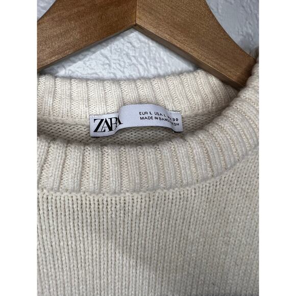 Zara, black and white striped sweater size large - Picture 2 of 5